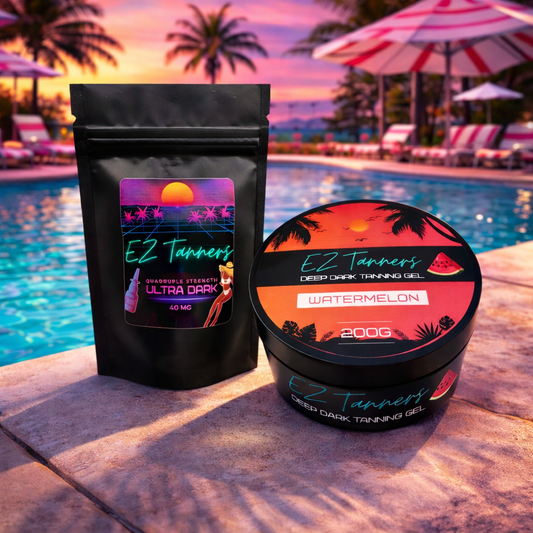 .10ml Ultra Dark Tanning Spray + Deep Dark Tanning Gel - BUNDLE